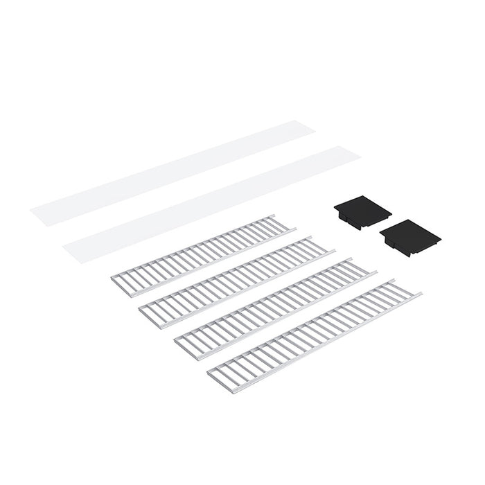 Nora NLUD-4LOUV 4-ft Louver Kit for NLUD-4334 - Aluminum Louver / Black End Cap