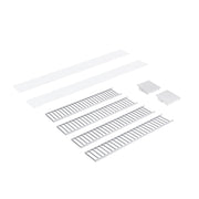 Nora NLUD-4LOUV 4-ft Louver Kit for NLUD-4334 - Aluminum Louver / White End Cap