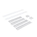 Nora NLUD-4LOUV 4-ft Louver Kit for NLUD-4334 - Aluminum Louver / White End Cap