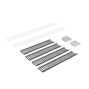 Nora NLUD-4LOUV 4-ft Louver Kit for NLUD-4334 - Black Louver / Aluminum End Cap