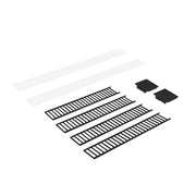 Nora NLUD-4LOUV 4-ft Louver Kit for NLUD-4334 - Black Louver / Black End Cap