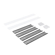 Nora NLUD-4LOUV 4-ft Louver Kit for NLUD-4334 - Black Louver / White End Cap