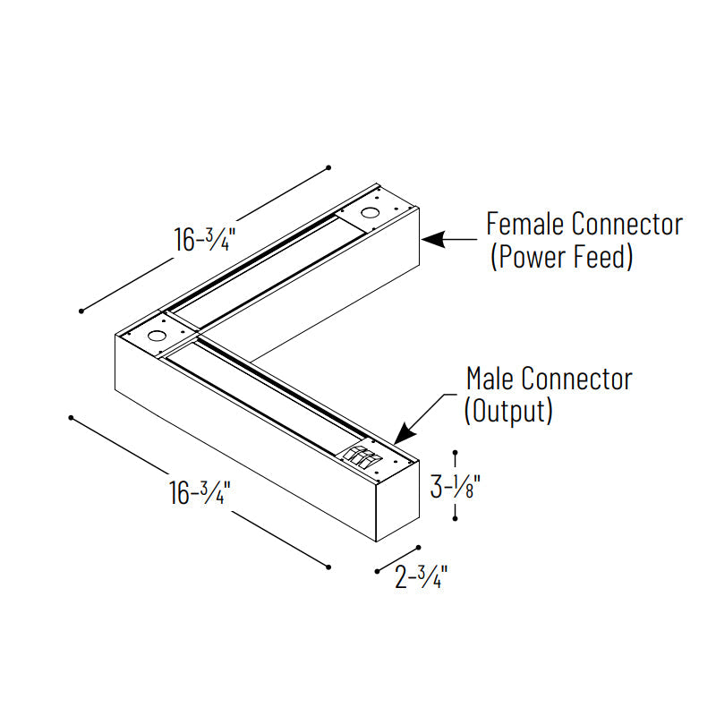 Nora NLUD-L334 "L" Shaped L-Line LED Indirect/Direct Linear, 3CCT Selectable, 120-347V