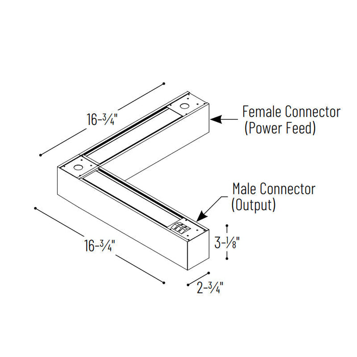 Nora NLUD-L334 "L" Shaped L-Line LED Indirect/Direct Linear, 3CCT Selectable, 120-347V