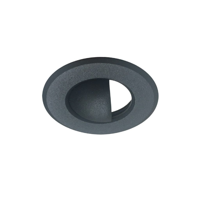 Nora NM1-RAEYELID 1" Round Scoop Stainless Steel Trim for NM1-170 - Black