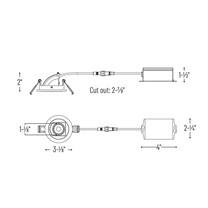 Nora NM2-2R2705027MPW 2" M2 Round LED Adjustable Elbow