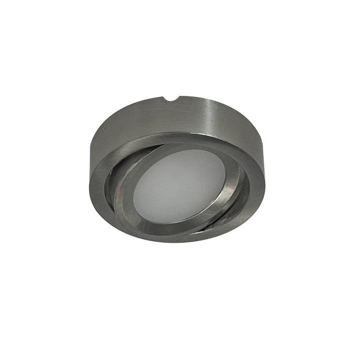 Nora NMP2-A 24V Josh Adjustable LED Puck Light - Brushed Nickel