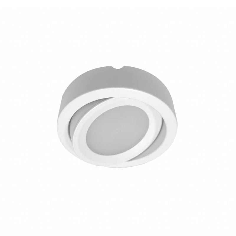 Nora NMP-A 12V Josh Adjustable LED Puck Light - White