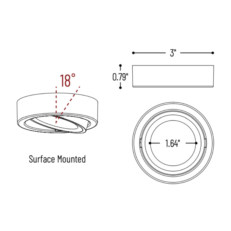 Nora NMP-A 12V Josh Adjustable LED Puck Light