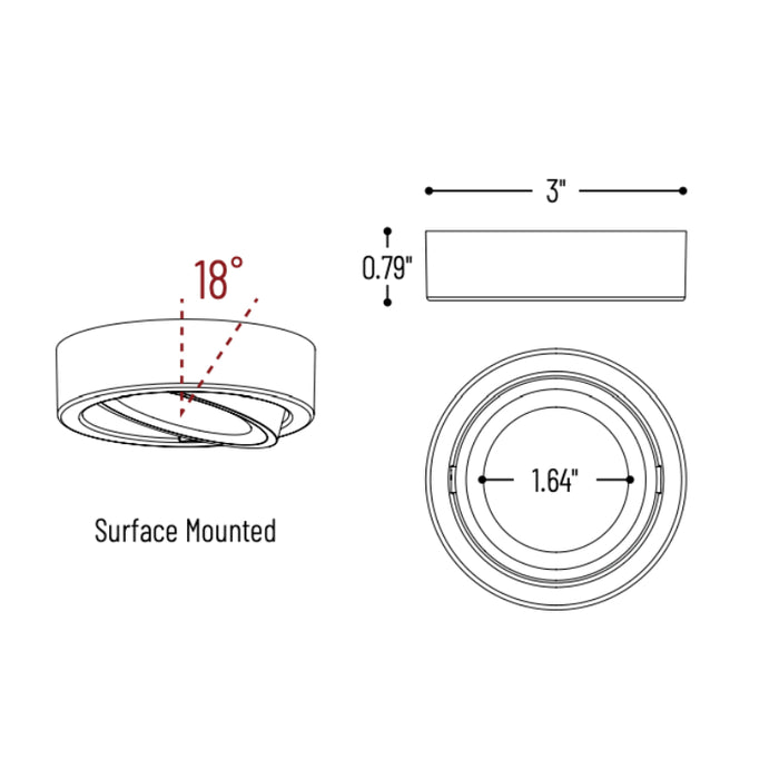 Nora NMP2-A 24V Josh Adjustable LED Puck Light
