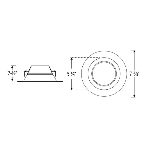 Nora NOXAC-5631 5"/6" AC Onyx 15.5W LED Round Retrofit Reflector, 1150 Lumens, 120V, White Finish