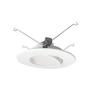 Nora NOXAC-56RGTW 5"/6" AC Onyx 14.5W LED Round Adjustable Retrofit, 5CCT Selectable, 120V, White Finish