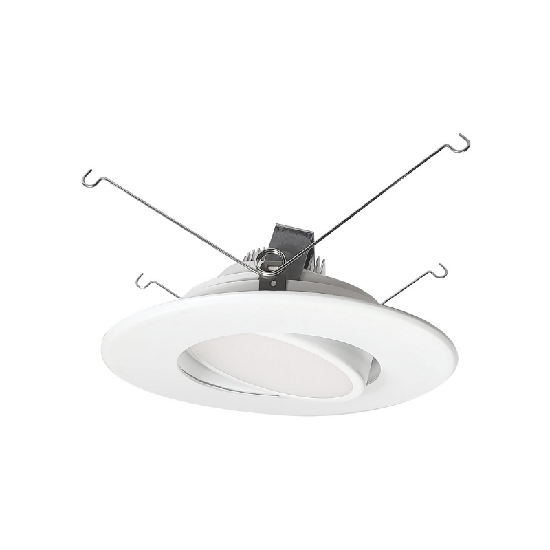 Nora NOXAC-56RGTW 5"/6" AC Onyx 14.5W LED Round Adjustable Retrofit, 5CCT Selectable, 120V, White Finish