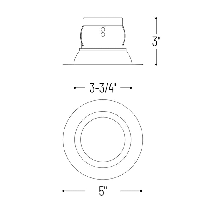 Reflector LED Nora NOXTW-431 Onyx blanco modulable de 4" y 10,5 W, CCT seleccionable