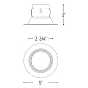 Nora NOXTW-432 Onyx Tunable White 4" 10.5W LED Baffle, 5CCT Selectable, 120V