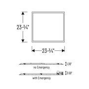 Nora NPDBLSW-E22 2x2 LED Backlit Panel w/ Emergency, 3CCT Selectable, 120-347V