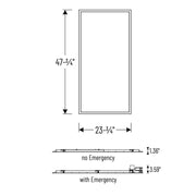Nora NPDBLSW-E24 2x4 LED Backlit Panel w/ Emergency, 3CCT Selectable, 120-347V
