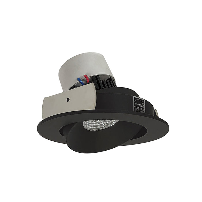 Nora NPR-4RCCDX 4" Pearl 12W LED Round Adjustable Cone Retrofit, Comfort Dim, 950 Lumens, 120V - Black / Black