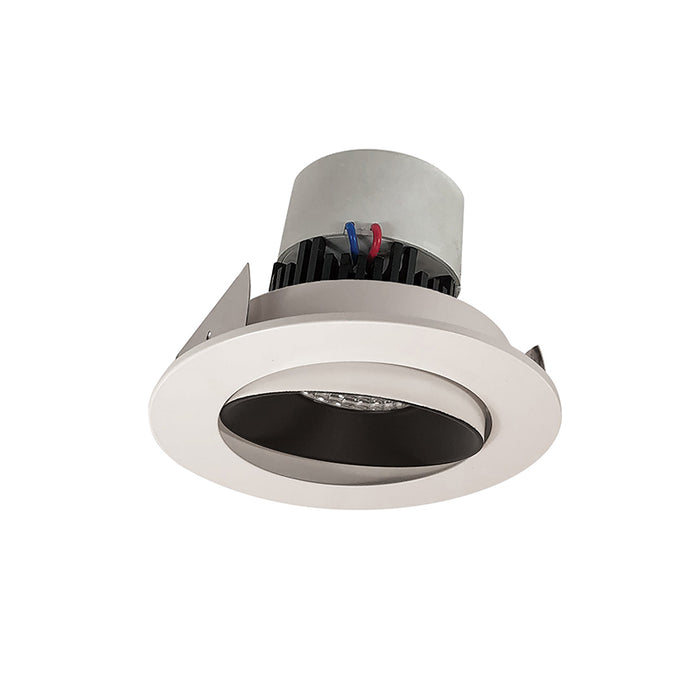 Nora NPR-4RCCDX 4" Pearl 12W LED Round Adjustable Cone Retrofit, Comfort Dim, 950 Lumens, 120V - Black / White
