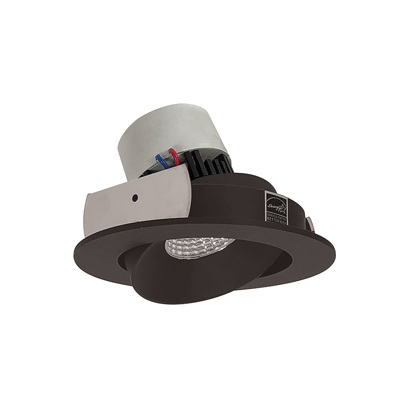 Nora NPR-4RCCDX 4" Pearl 12W LED Round Adjustable Cone Retrofit, Comfort Dim, 950 Lumens, 120V - Bronze / Bronze