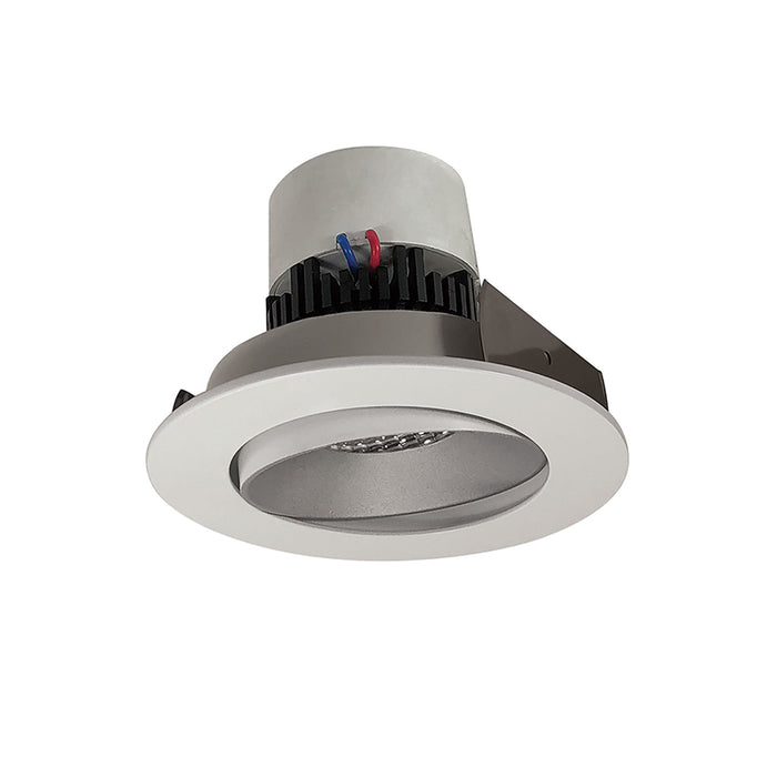 Nora NPR-4RCCDX 4" Pearl 12W LED Round Adjustable Cone Retrofit, Comfort Dim, 950 Lumens, 120V - Haze / Matte Powder White