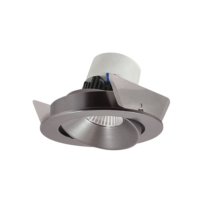 Nora NPR-4RCCDX 4" Pearl 12W LED Round Adjustable Cone Retrofit, Comfort Dim, 950 Lumens, 120V - Natural Metal / Natural Metal