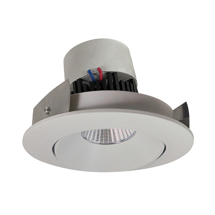 Nora NPR-4RCCDX 4" Pearl 12W LED Round Adjustable Cone Retrofit, Comfort Dim, 950 Lumens, 120V - White / White