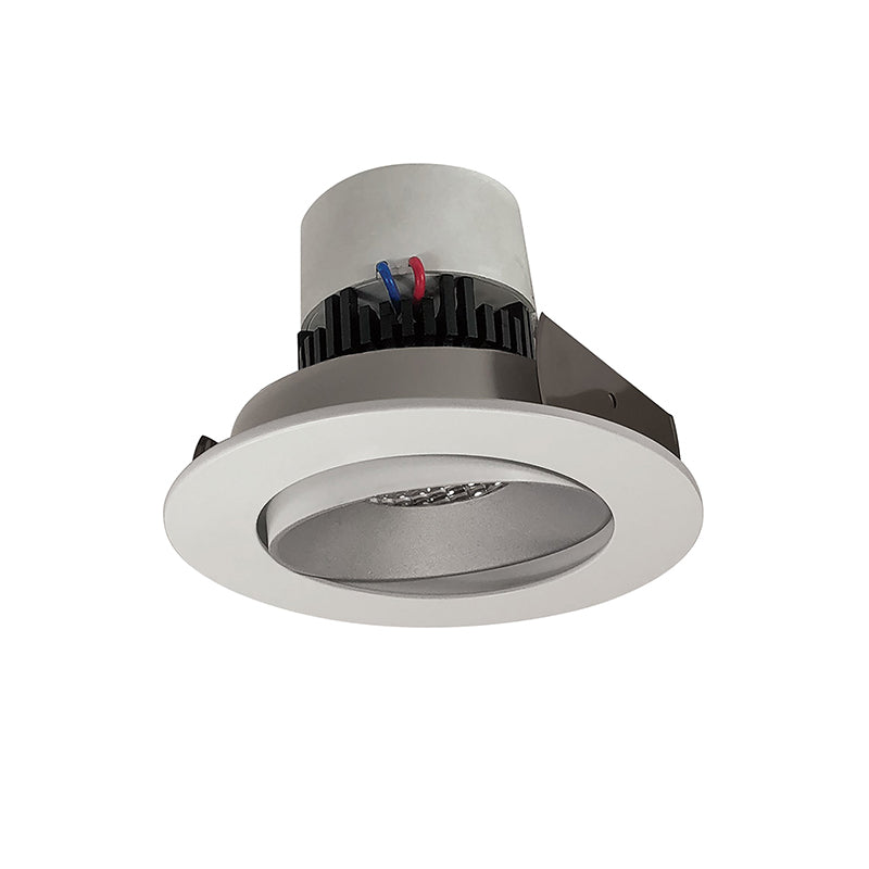 Nora NPR-4RC 4" Pearl 12W LED Round Adjustable Cone Retrofit, 1250 Lumens, 120V - Haze / Matte Powder White