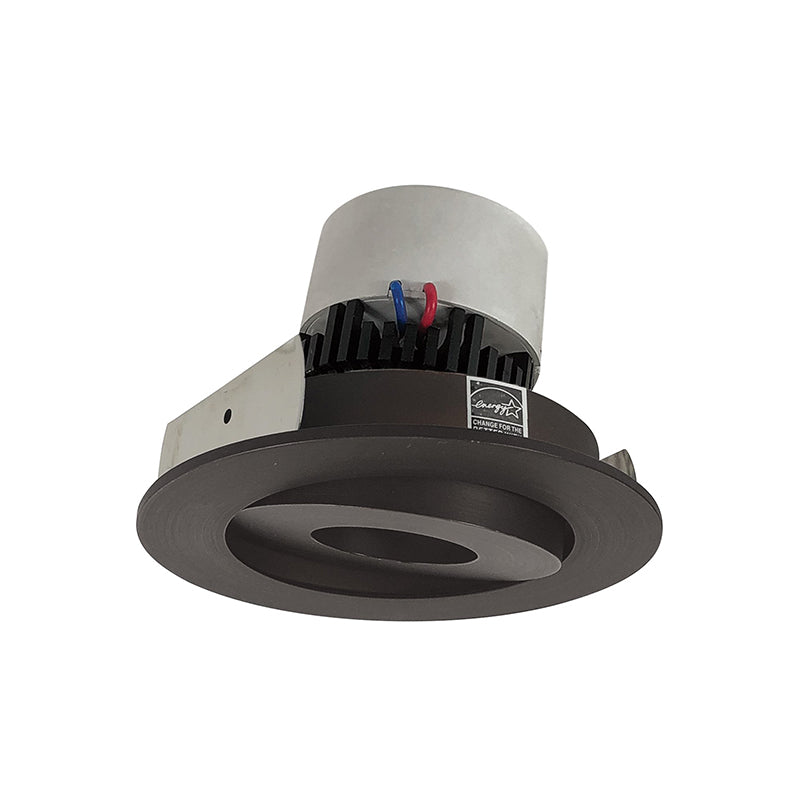 Nora NPR-4RGCDX 4" Pearl 12W LED Round Adjustable Gimbal Retrofit, Comfort Dim, 800 Lumens, 120V - Bronze