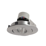 Nora NPR-4RGCDX 4" Pearl 12W LED Round Adjustable Gimbal Retrofit, Comfort Dim, 800 Lumens, 120V - Natural Metal