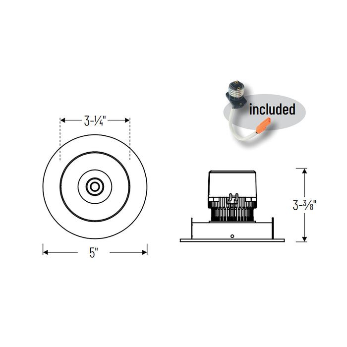 Nora NPR-4RGCDX 4" Pearl 12W LED Round Adjustable Gimbal Retrofit, Comfort Dim, 800 Lumens, 120V