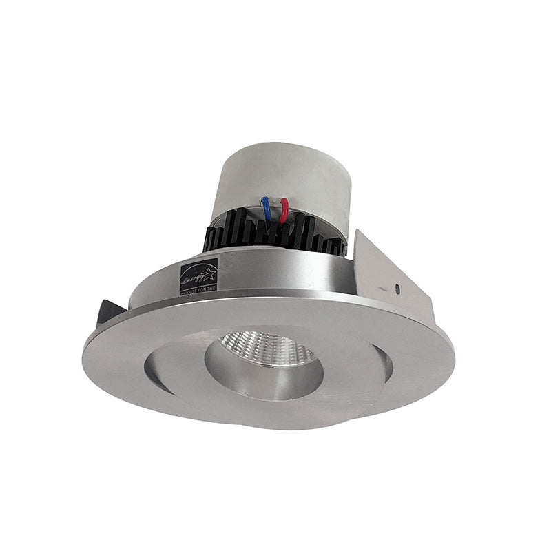Nora NPR-4RG 4" Pearl 12W LED Round Adjustable Gimbal Retrofit, 1050 Lumens, 120V - Natural Metal