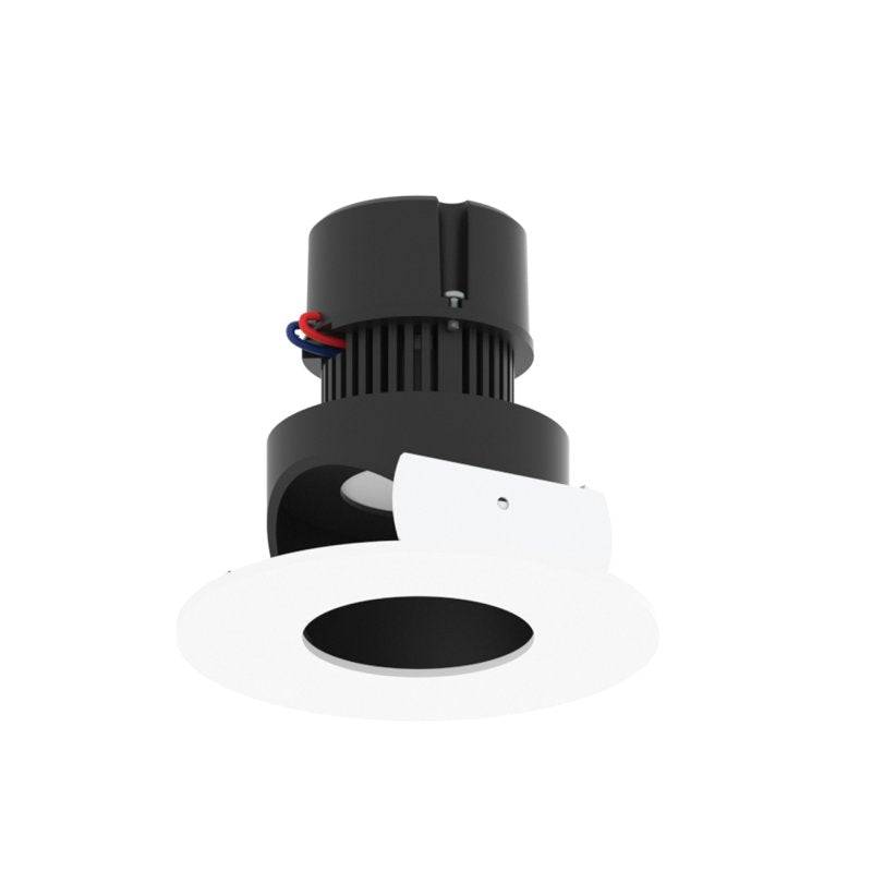 Nora NPR-4RPHACDX 4" Pearl 10W LED Round Adjustable Pinhole Retrofit, Comfort Dim, 550 Lumens, 120V - Black / Matte Powder White