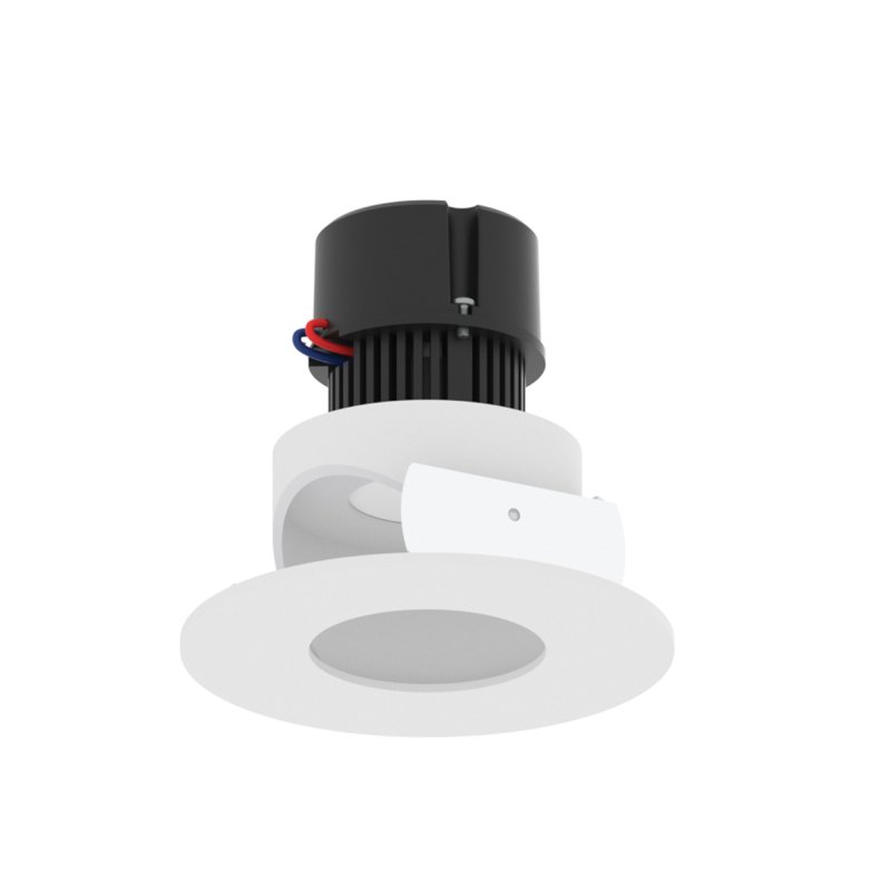 Nora NPR-4RPHACDX 4" Pearl 10W LED Round Adjustable Pinhole Retrofit, Comfort Dim, 550 Lumens, 120V - White / White