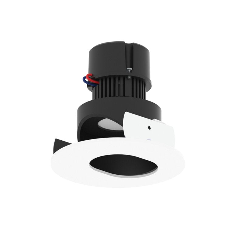 Nora NPR-4RSL 4" Pearl 10W LED Round Adjustable Slot Aperture Retrofit, 950 Lumens, 120V - Black / Matte Powder White