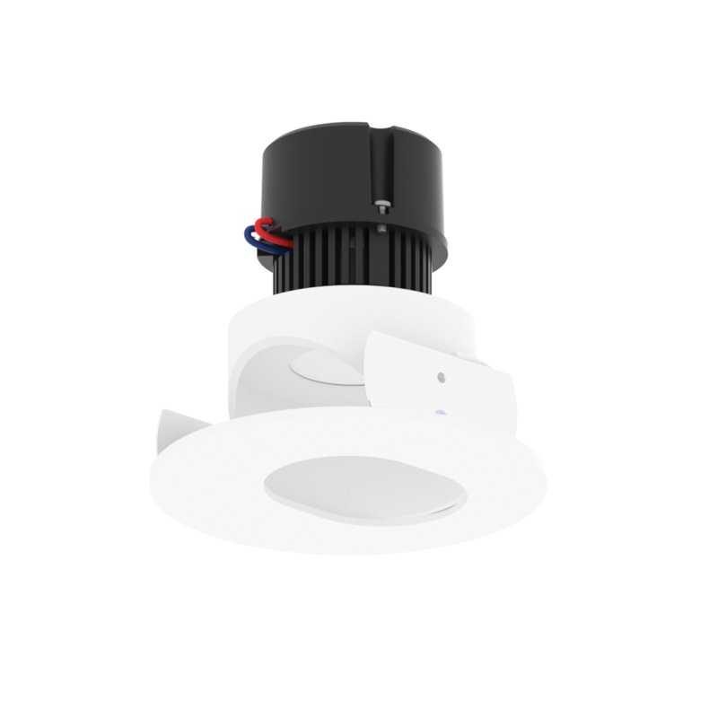 Nora NPR-4RSL 4" Pearl 10W LED Round Adjustable Slot Aperture Retrofit, 950 Lumens, 120V - Matte Powder White
