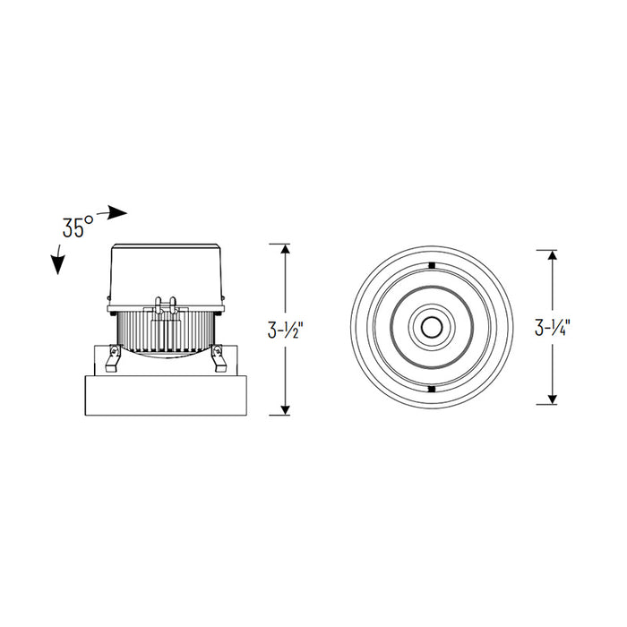 Nora NPR-4RTLACDX 4" Pearl 10W LED Round Trimless Adjustable Retrofit, Comfort Dim, 700 Lumens, 120V