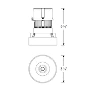 Nora NPR-4RTLNDCCDX 4" Pearl 10W LED Round Trimless Retrofit Downlight, Comfort Dim, 650 Lumens, 120V