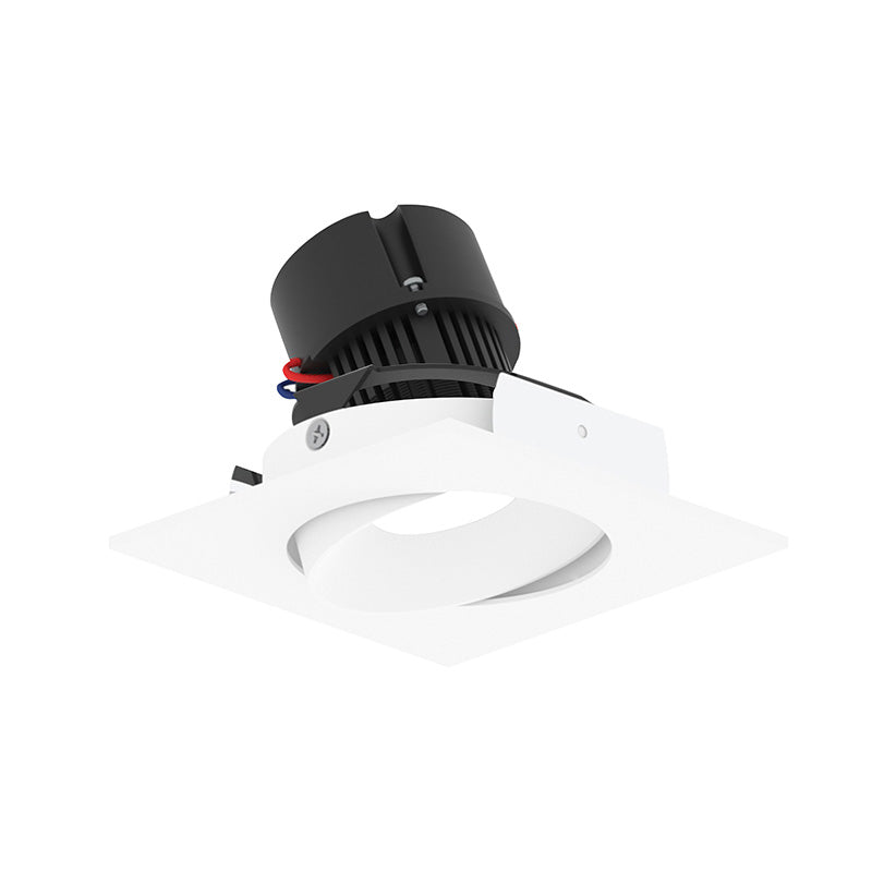 Nora NPR-4SC 4" Pearl 10W LED Square Adjustable Cone Retrofit, 1250 Lumens, 120V - Bright White