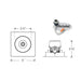 Nora NPR-4SC 4" Pearl 10W LED Square Adjustable Cone Retrofit, 1250 Lumens, 120V
