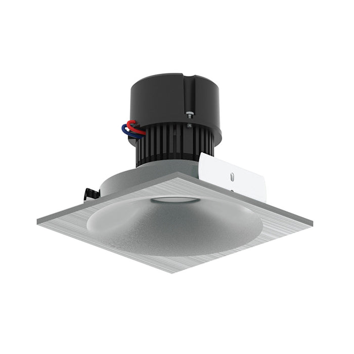 Nora NPR-4SNBCDX 4" Pearl 10W LED Square Bullnose Retrofit, Comfort Dim, 750 Lumens, 120V - Natural Metal