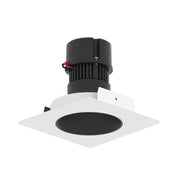 Nora NPR-4SNDC 4" Pearl 10W LED Square Retrofit Reflector with Round Aperture, 1150 Lumens, 120V - Black Reflector / Warm White Flange