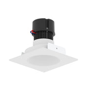 Nora NPR-4SNDCCDX 4" Pearl 10W LED Square Retrofit Reflector with Round Aperture, Comfort Dim, 700 Lumens, 120V - Warm White