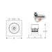 Nora NPR-4SNDCCDX 4" Pearl 10W LED Square Retrofit Reflector with Round Aperture, Comfort Dim, 700 Lumens, 120V
