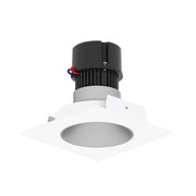 Nora NPR-4SNDC 4" Pearl 10W LED Square Retrofit Reflector with Round Aperture, 1150 Lumens, 120V - Haze Reflector/ Bright White Flange