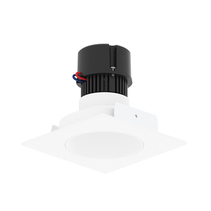 Nora NPR-4SNDC 4" Pearl 10W LED Square Retrofit Reflector with Round Aperture, 1150 Lumens, 120V - Bright White