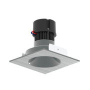 Nora NPR-4SNDC 4" Pearl 10W LED Square Retrofit Reflector with Round Aperture, 1150 Lumens, 120V - Natural Metal