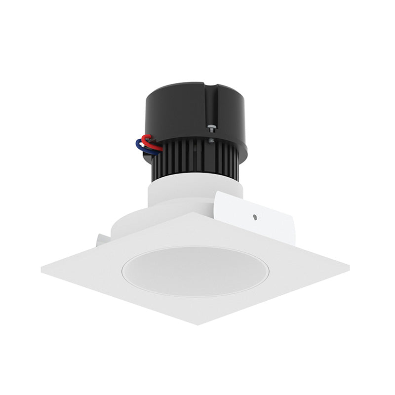Nora NPR-4SNDC 4" Pearl 10W LED Square Retrofit Reflector with Round Aperture, 1150 Lumens, 120V - Warm White
