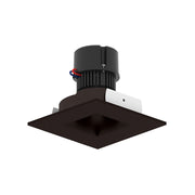 Nora NPR-4SNDSQCDX 4" Pearl 10W LED Square Retrofit Reflector with Square Aperture, Comfort Dim, 700 Lumens, 120V - Bronze Reflector / Bronze Flange