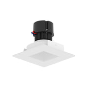 Nora NPR-4SNDSQCDX 4" Pearl 10W LED Square Retrofit Reflector with Square Aperture, Comfort Dim, 700 Lumens, 120V - Warm White / Warm White Flange